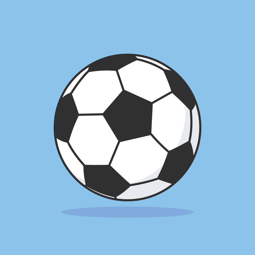 schattig voetbal bal tekenfilm icoon vector illustratie. sport- icoon concept illustratie