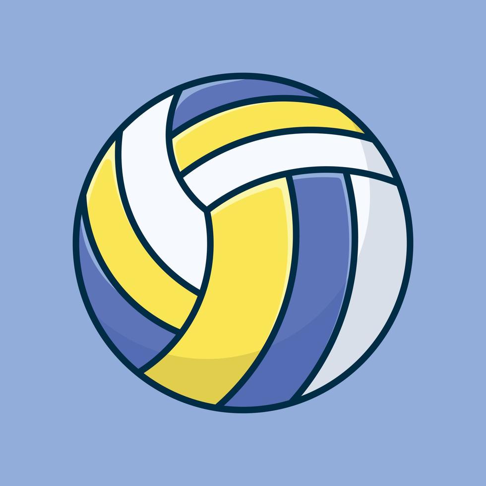 volley bal tekenfilm icoon vector illustratie. sport- icoon concept illustratie, geschikt voor icoon, logo, sticker, clip art