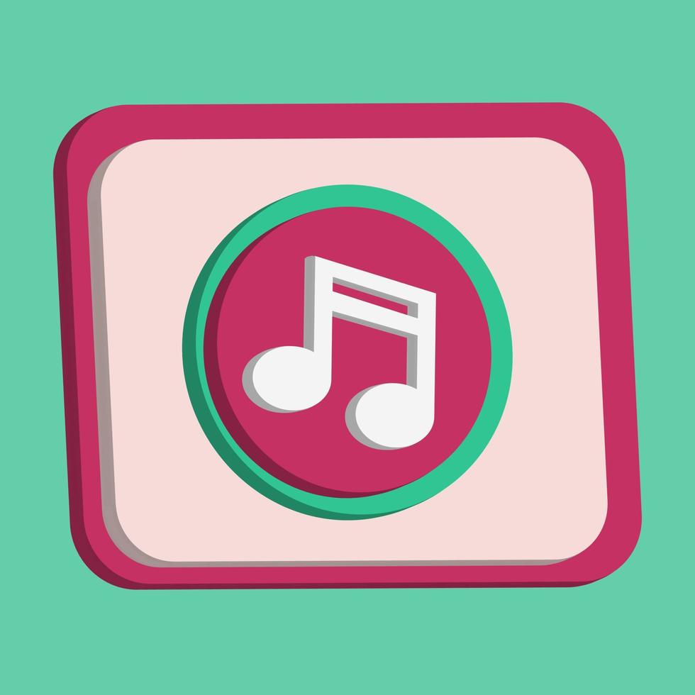 melodie symbool icoon voor muziek- vector