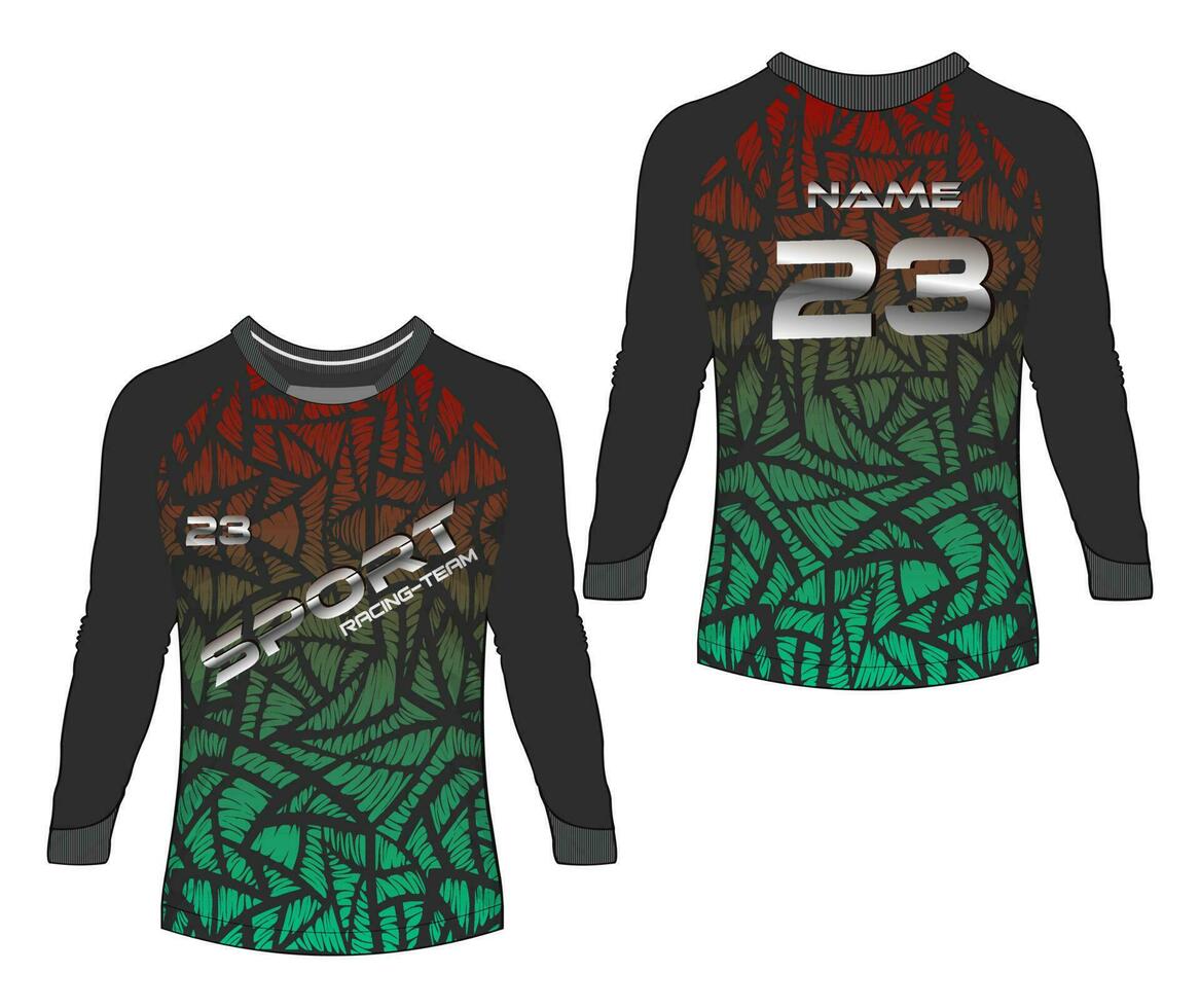 Jersey sport- abstract structuur t-shirt ontwerp, voor racing voetbal gaming motorcross wielersport. vector