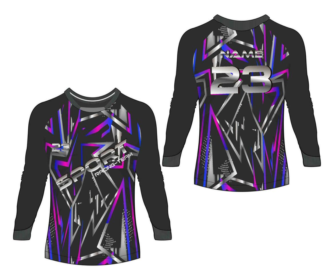 Jersey sport- abstract structuur t-shirt ontwerp, voor racing voetbal gaming motorcross wielersport. vector