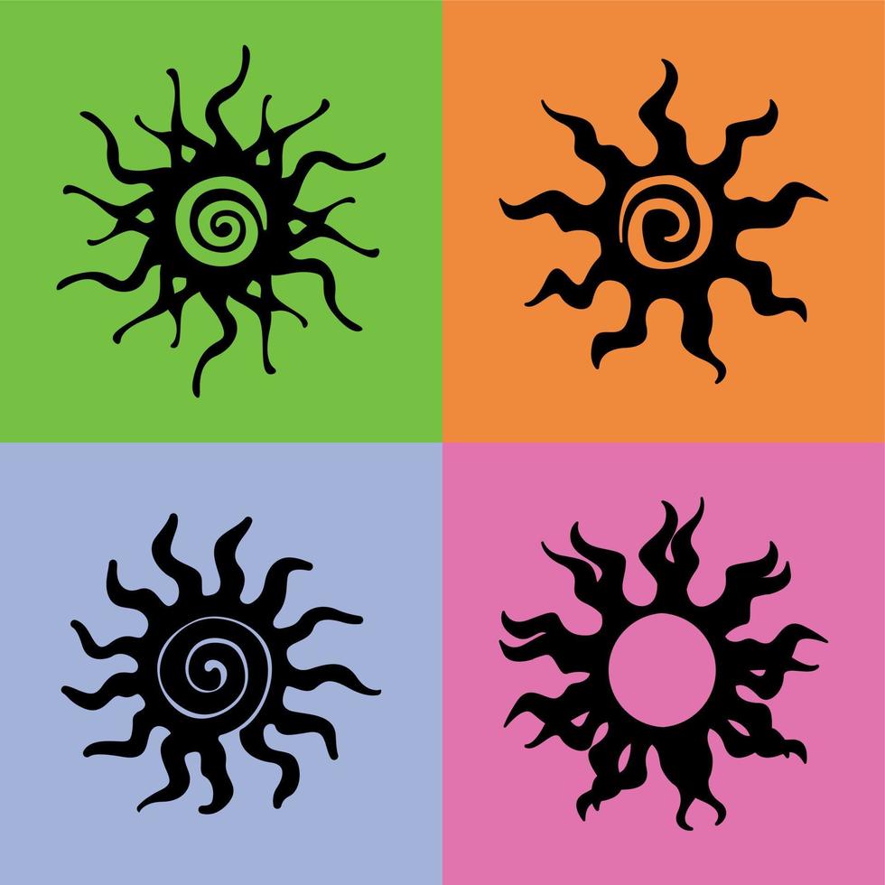 zon vector mayan zonne- systeem Sol etnisch patroon element sjabloon klem kunst sticker vector grafisch ontwerp