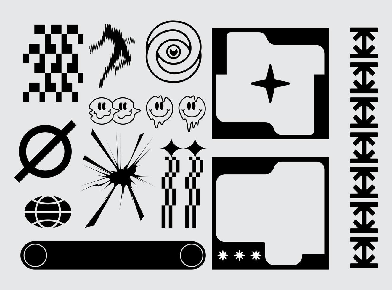 hype icoon symbool Bedrijfsmiddel element cyberpunk koppel futuristische illustratie vector vuur, poster, brutalisme banier geïsoleerd bewerkbare