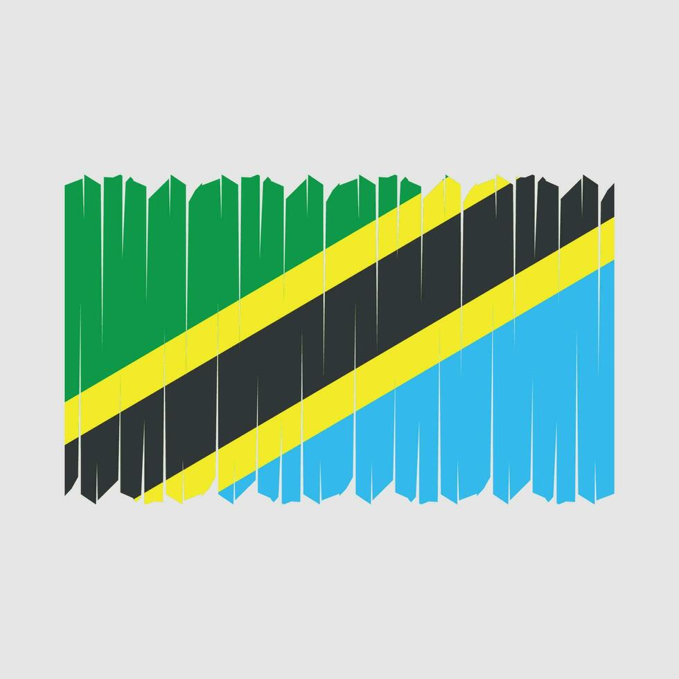 Tanzania vlag borstel vector