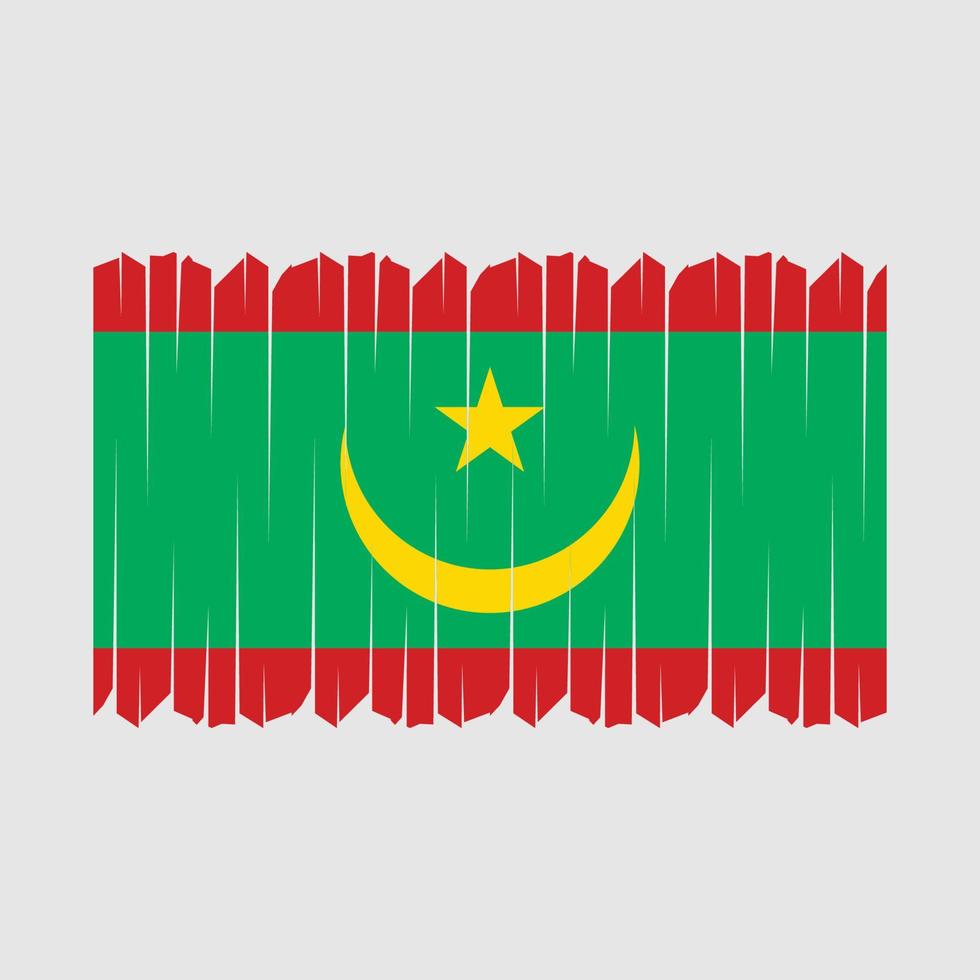 mauritania vlag borstel vector