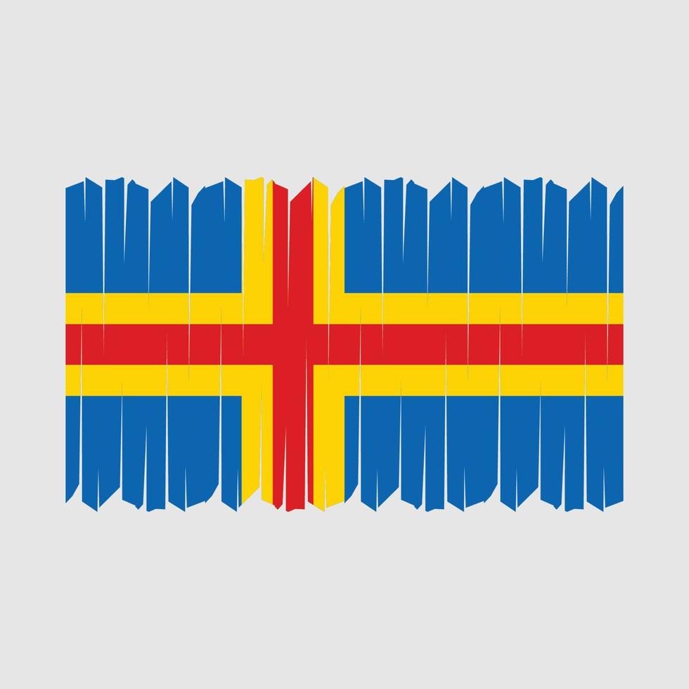 een land eilanden vlag borstel vector