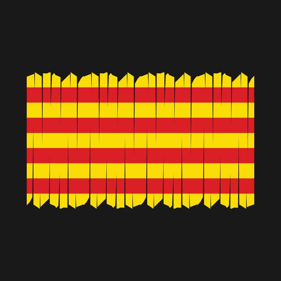 Catalonië vlag borstel vector