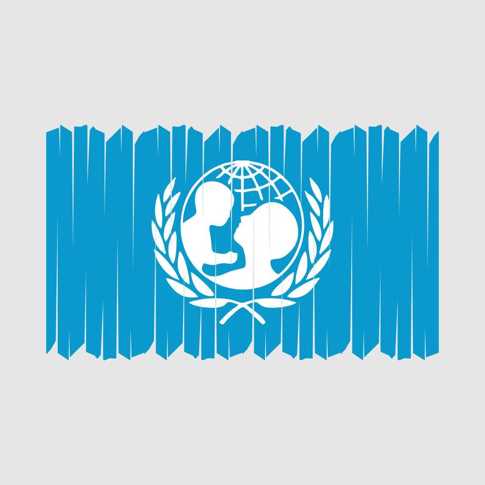 unicef vlag borstel vector