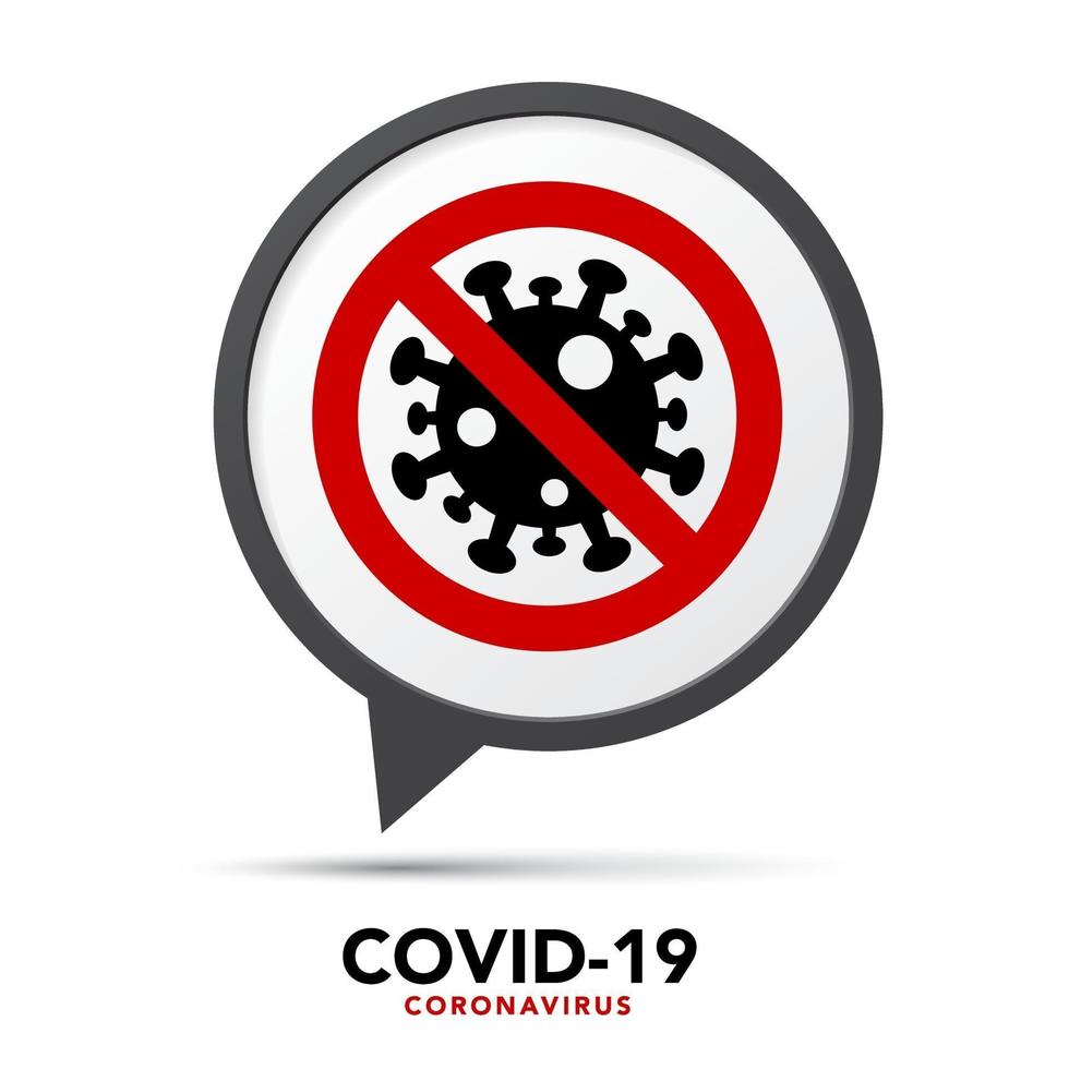 teken voorzichtig coronavirus. stop coronavirus-banner. vector