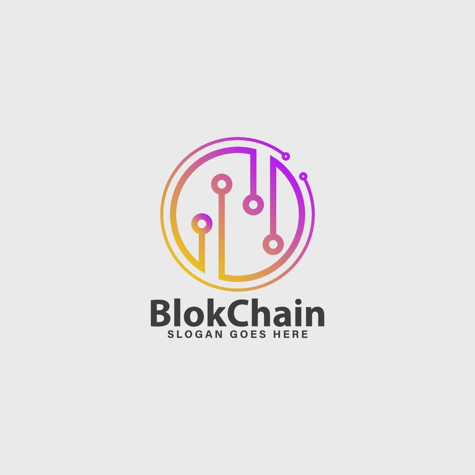 blockchain crypto bedrijf bedrijf logo modern idee vector