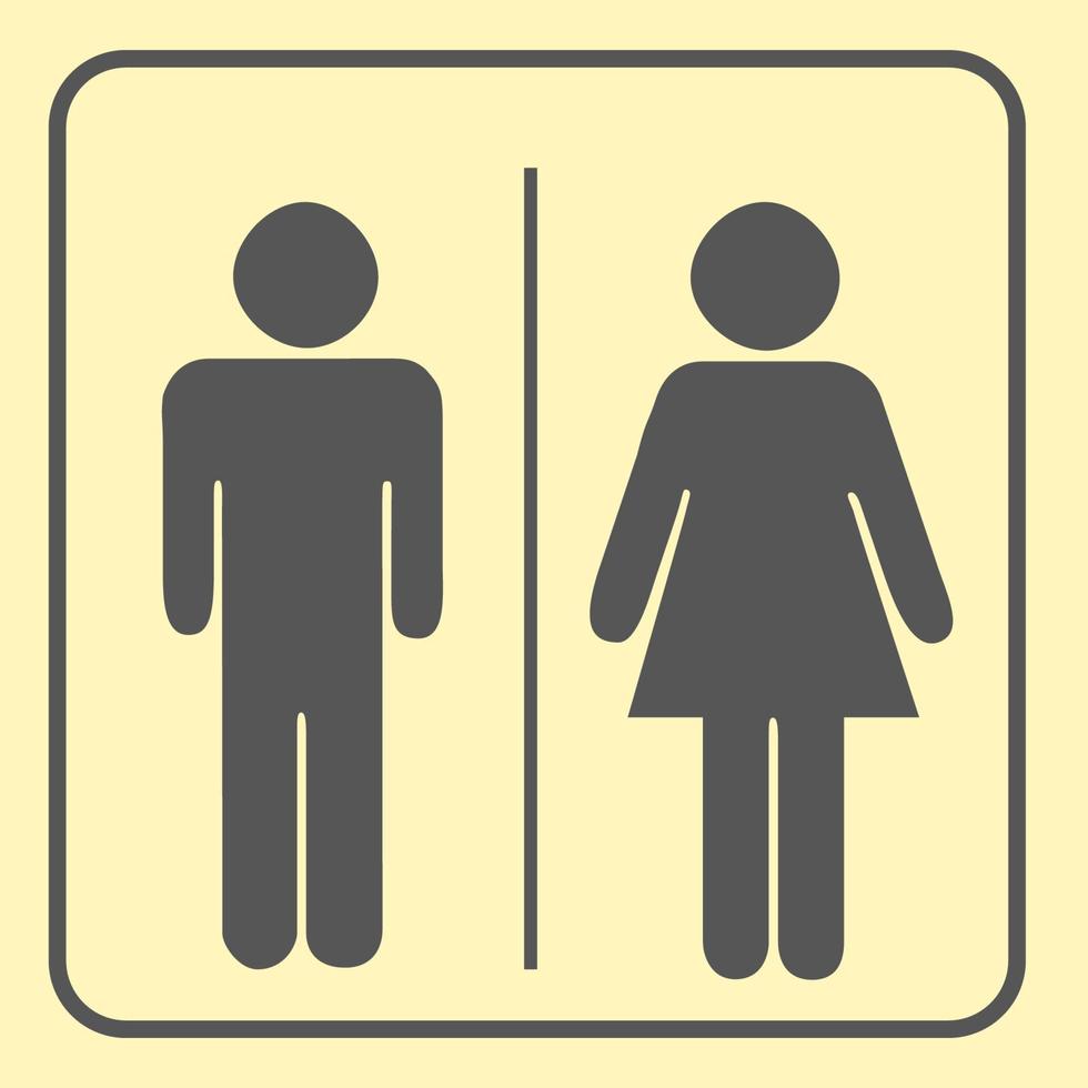 wc teken icoon. Toiletten icoon unisex.toilet symbool. vector Mens en vrouw pictogrammen.