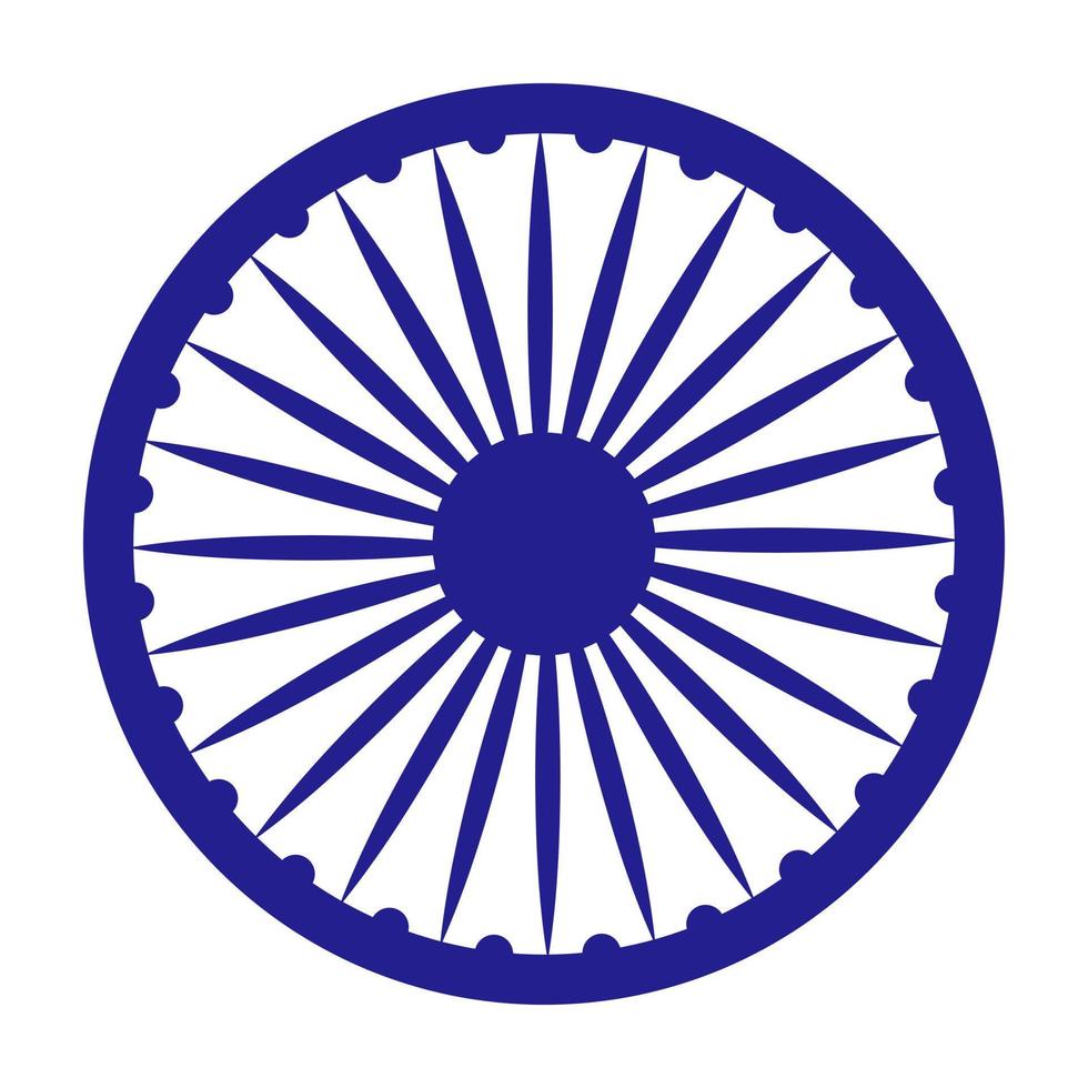 Ashoka chakra Indisch symbool blauw wiel vector illustratie