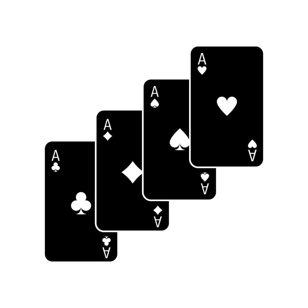 spelen kaarten vector icoon. poker illustratie teken. casino symbool. het gokken logo.