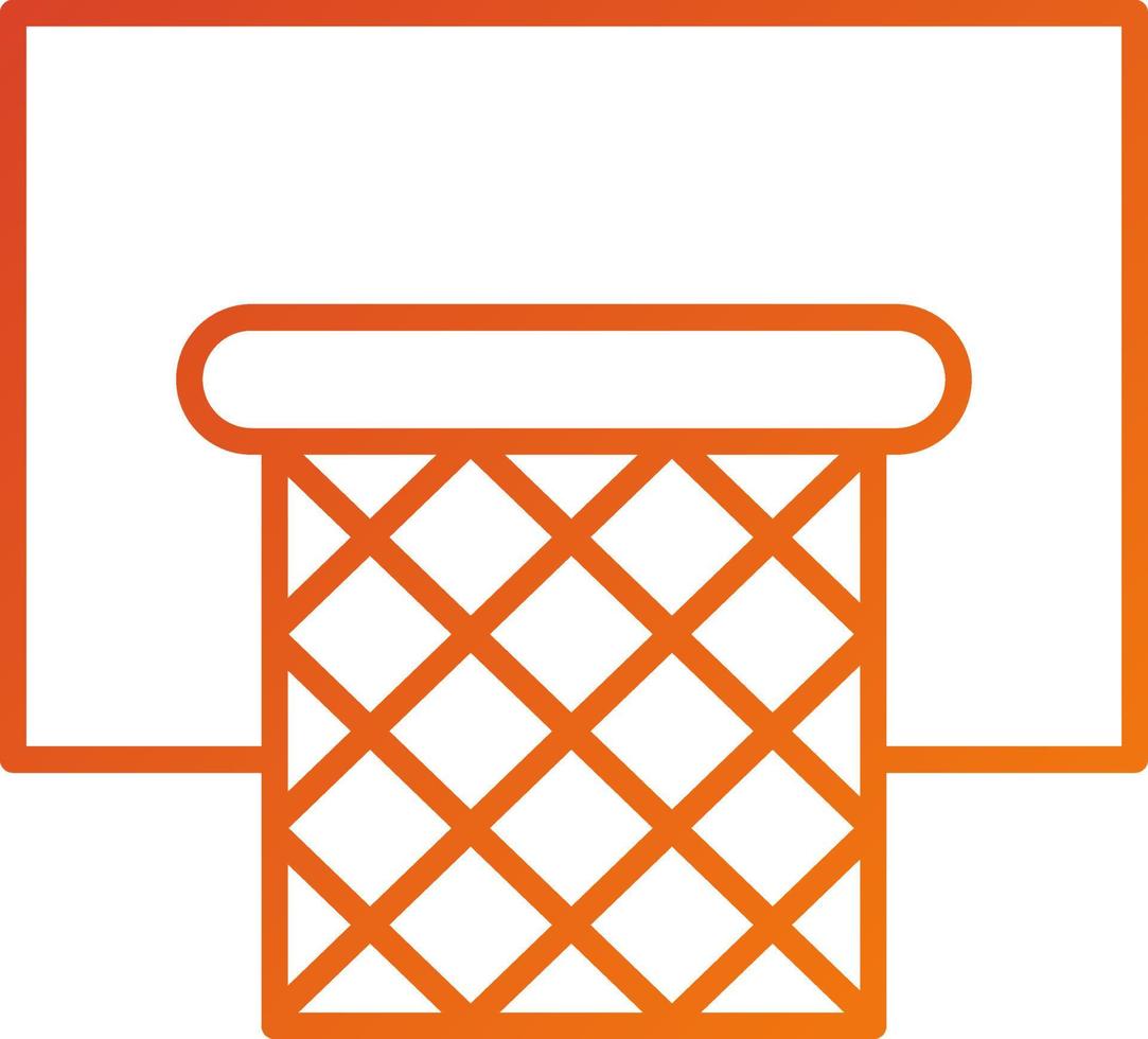 pictogramstijl basketbalring vector