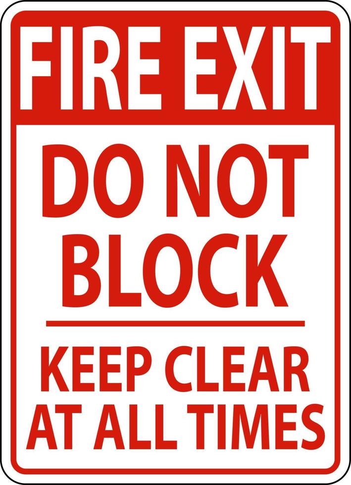 brand Uitgang Doen niet blok houden Doorzichtig teken vector