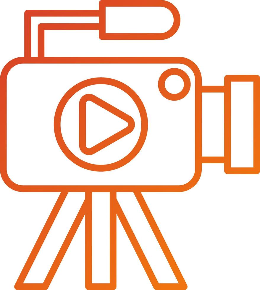 pictogramstijl videocamera vector