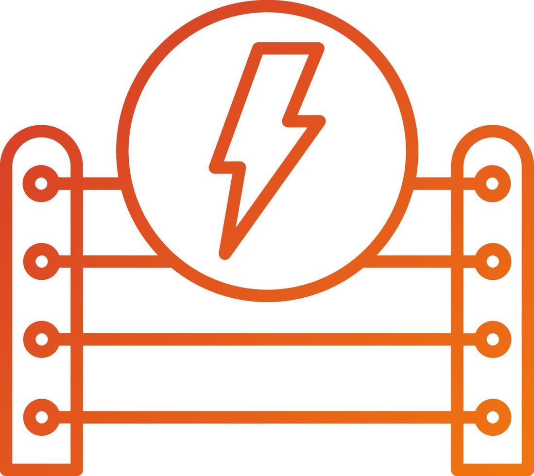 elektrisch hek icoon stijl vector