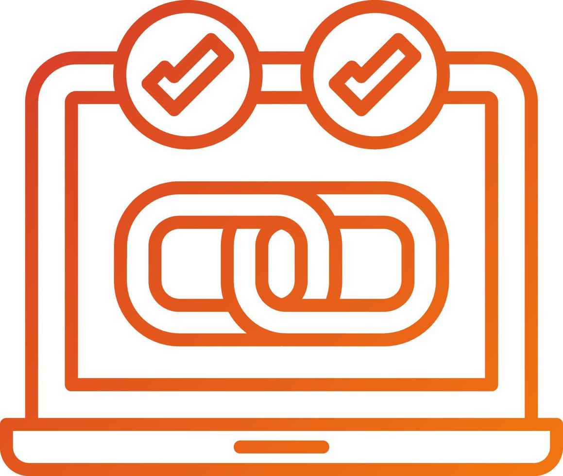 stijl van backlink-pictogram vector