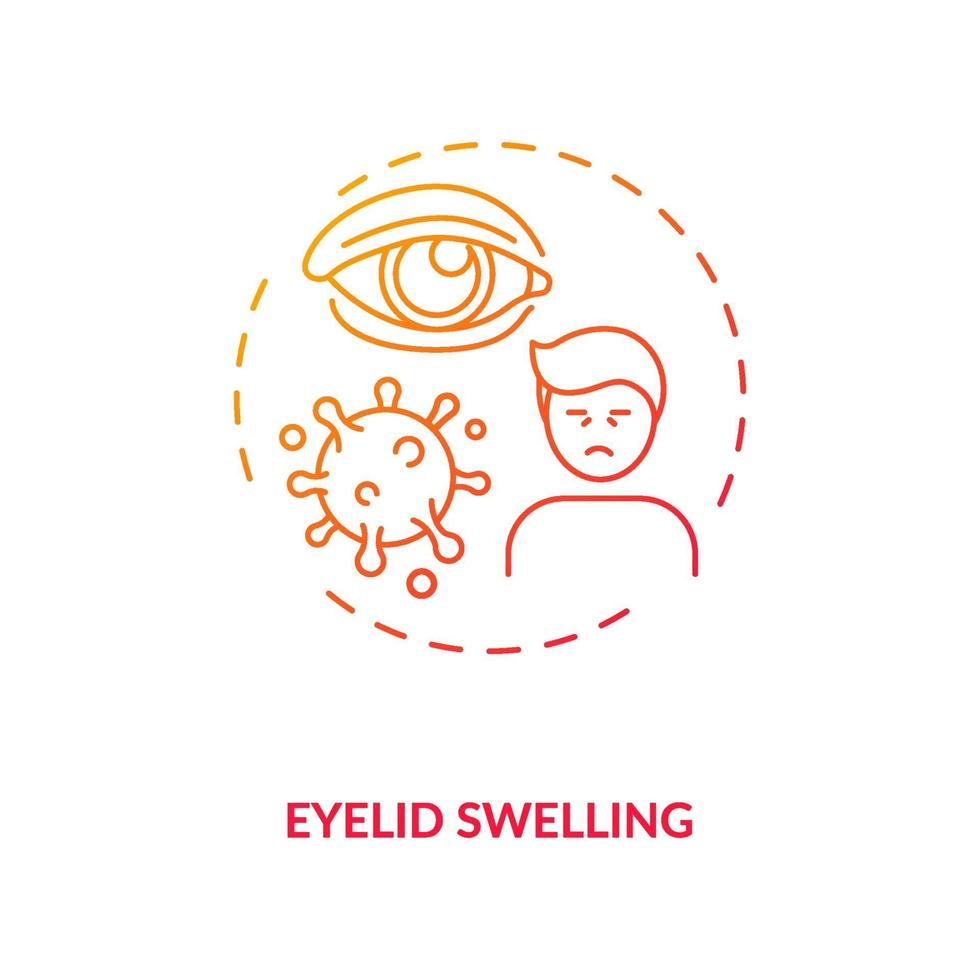 ooglid zwelling concept pictogram vector