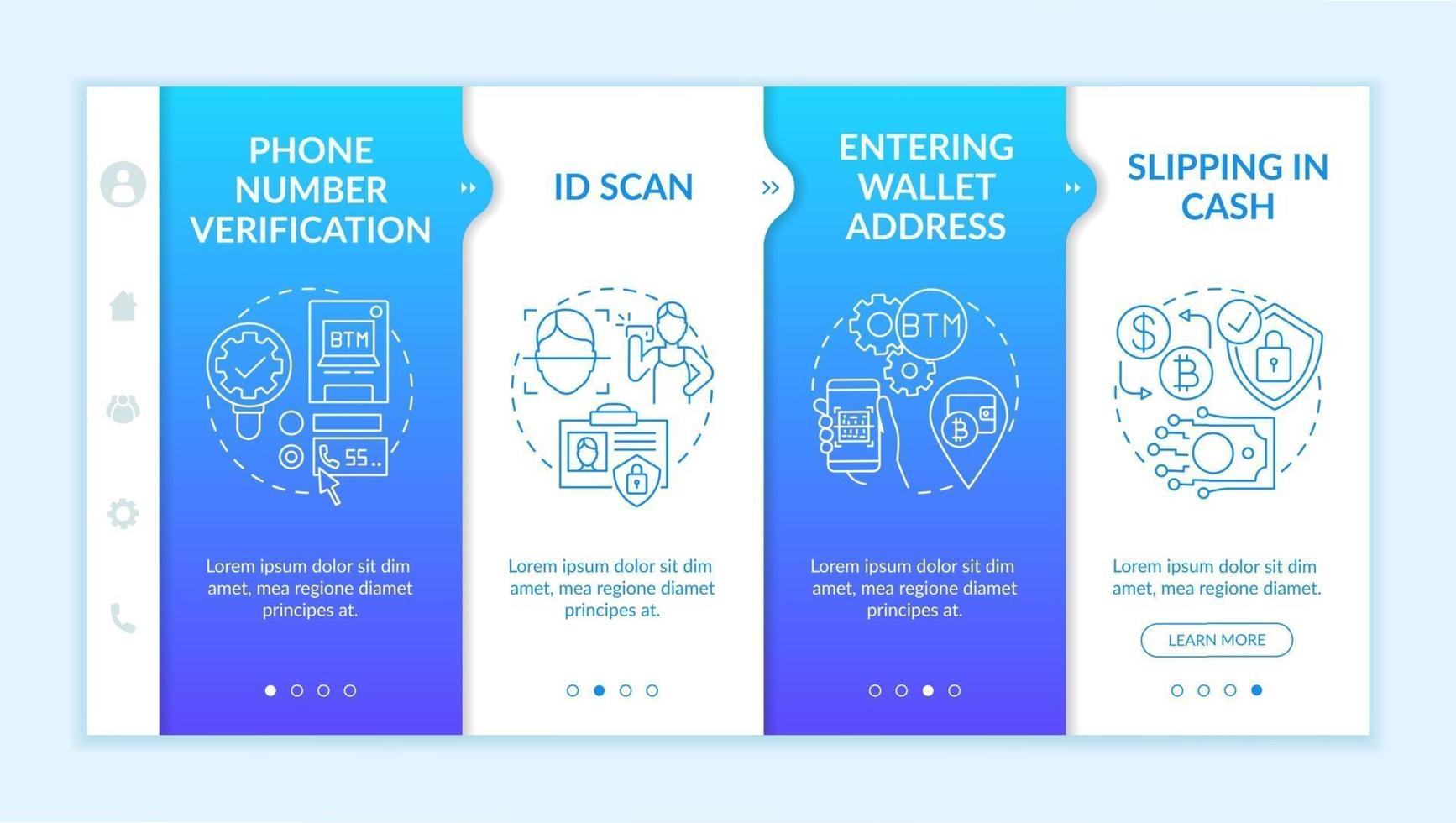 telefoonnummer verificatie onboarding vector sjabloon