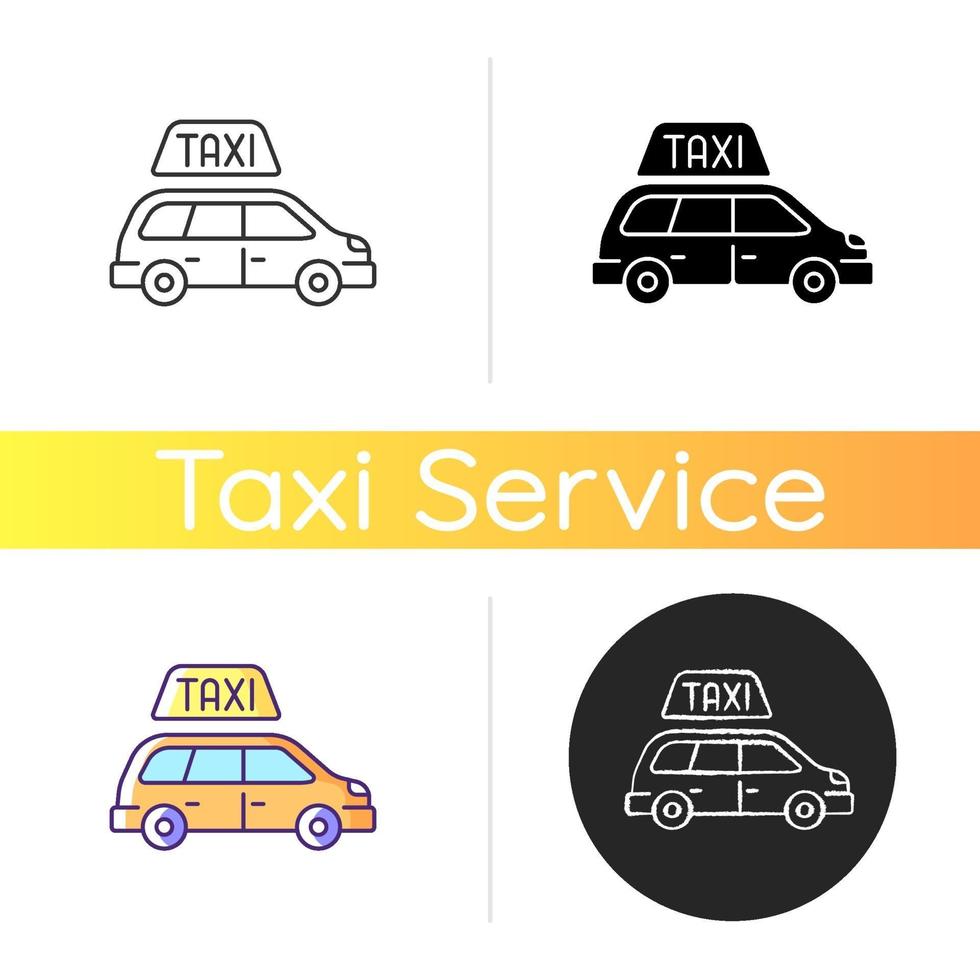 minibus taxi's pictogram vector