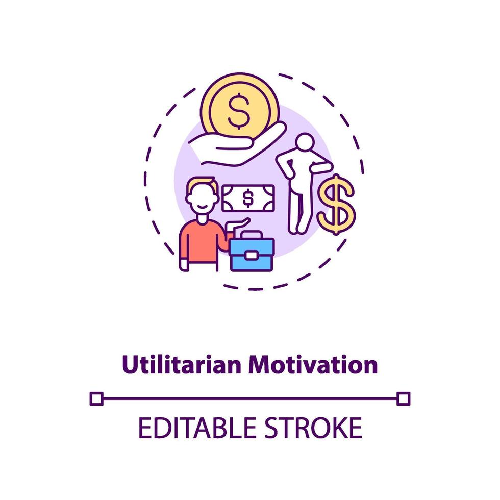 utilitaire motivatie concept pictogram vector