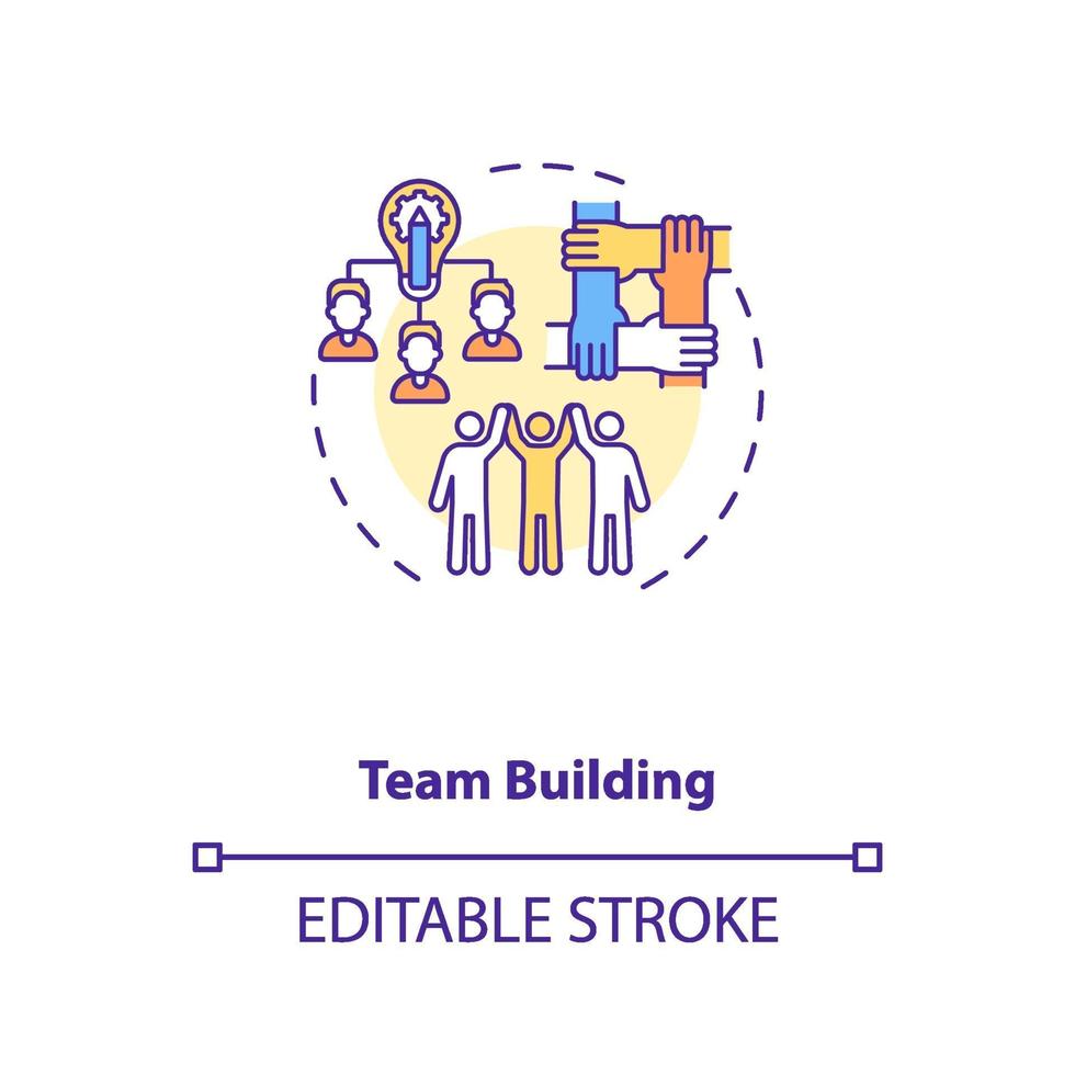 teambuilding concept pictogram vector