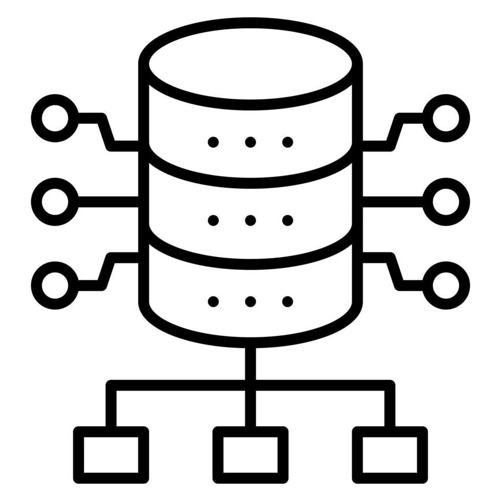 databank netwerk vector icoon