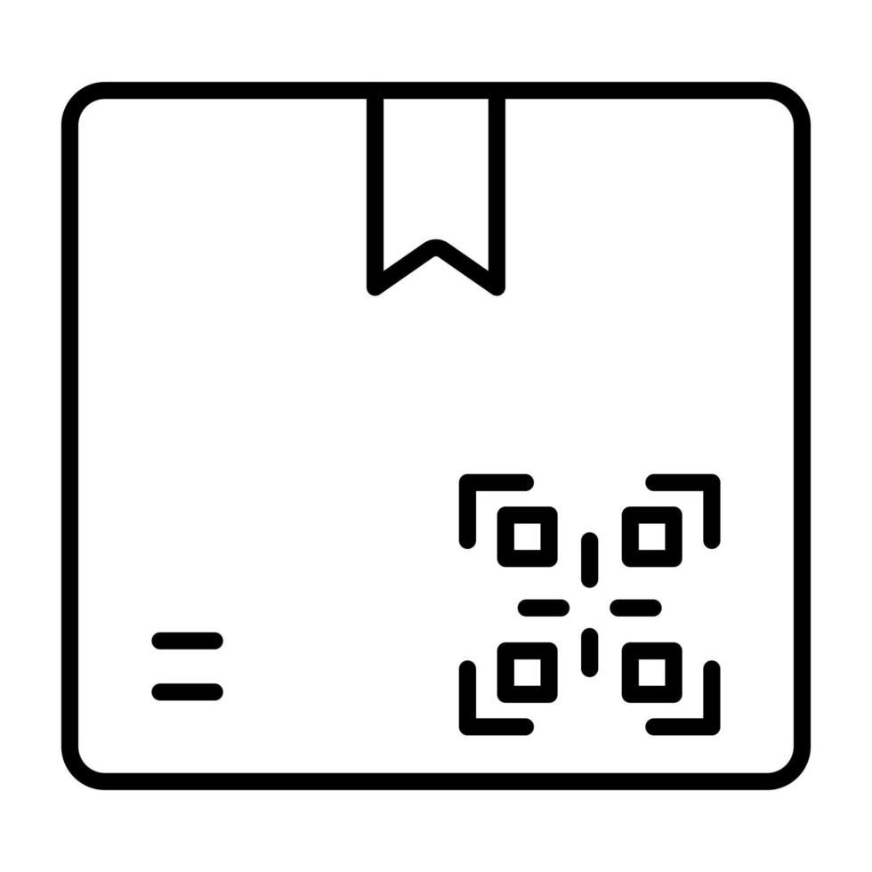 pakket qr code vector icoon