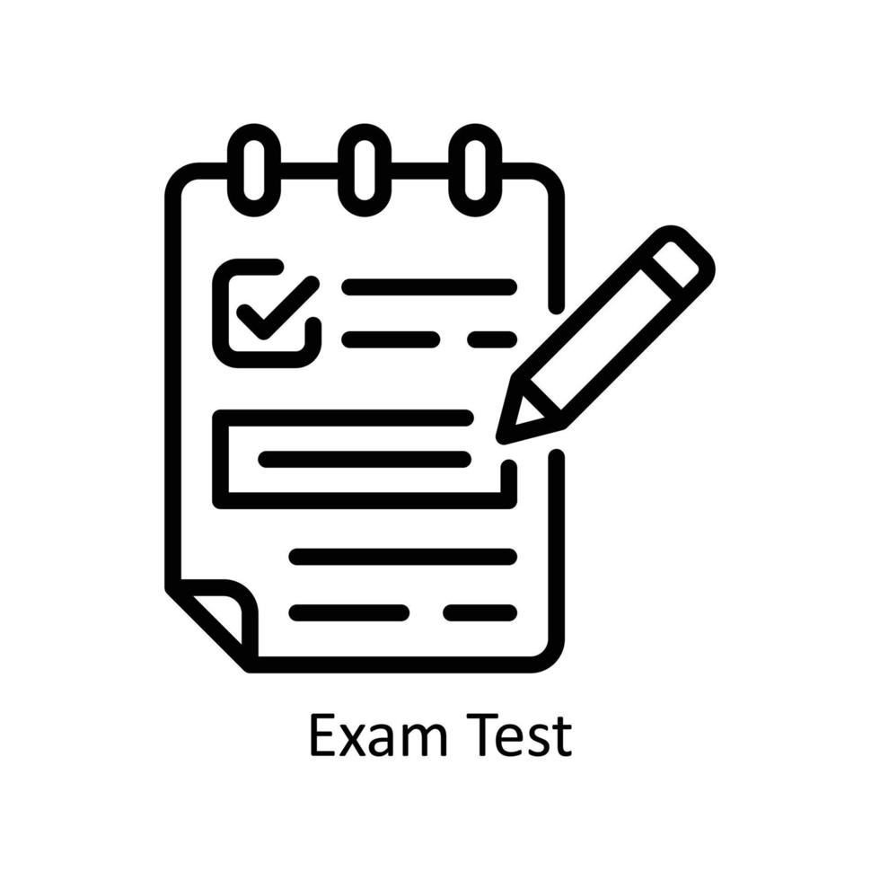 tentamen test vector schets pictogrammen. gemakkelijk voorraad illustratie voorraad