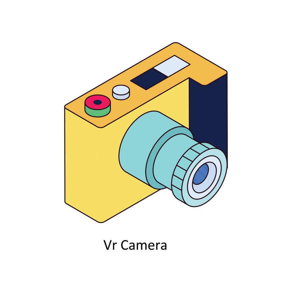 vr camera vector isometrische pictogrammen. gemakkelijk voorraad illustratie voorraad