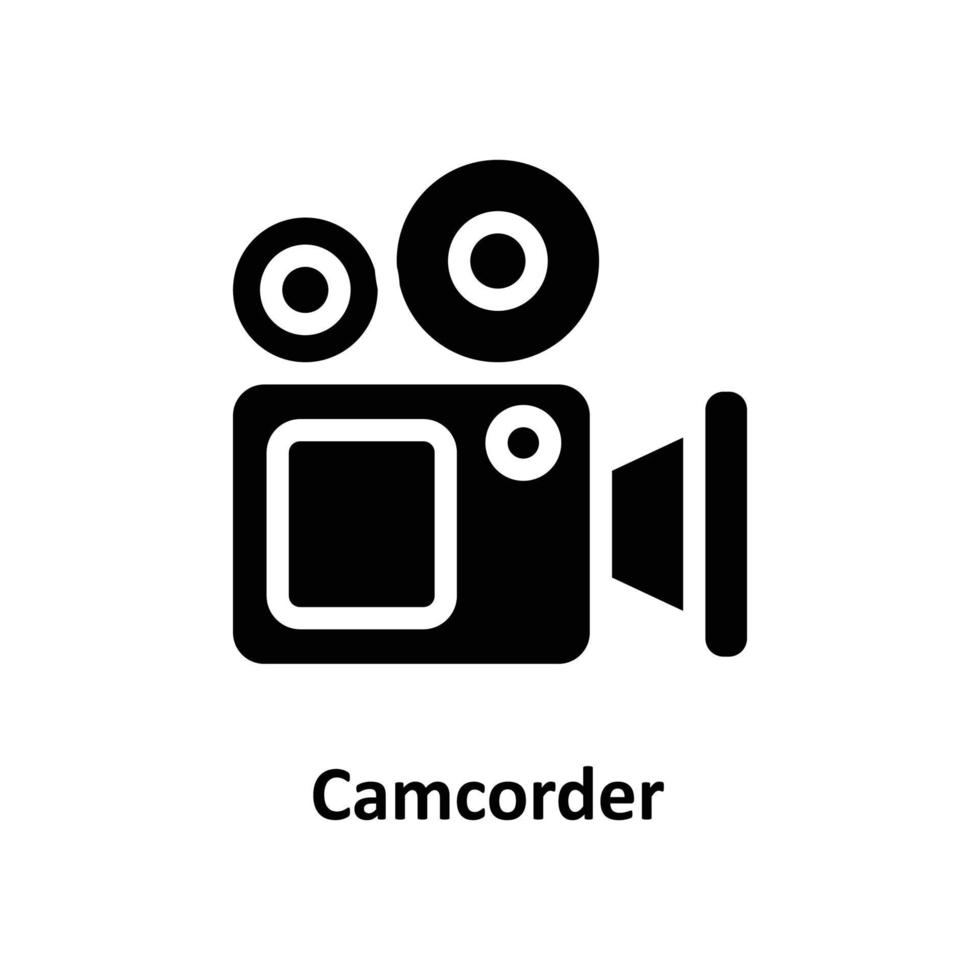 camcorder vector solide pictogrammen. gemakkelijk voorraad illustratie voorraad