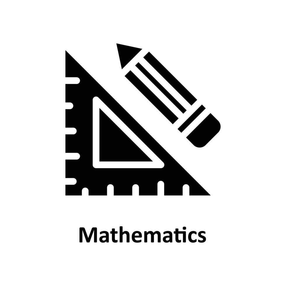 wiskunde vector solide pictogrammen. gemakkelijk voorraad illustratie voorraad