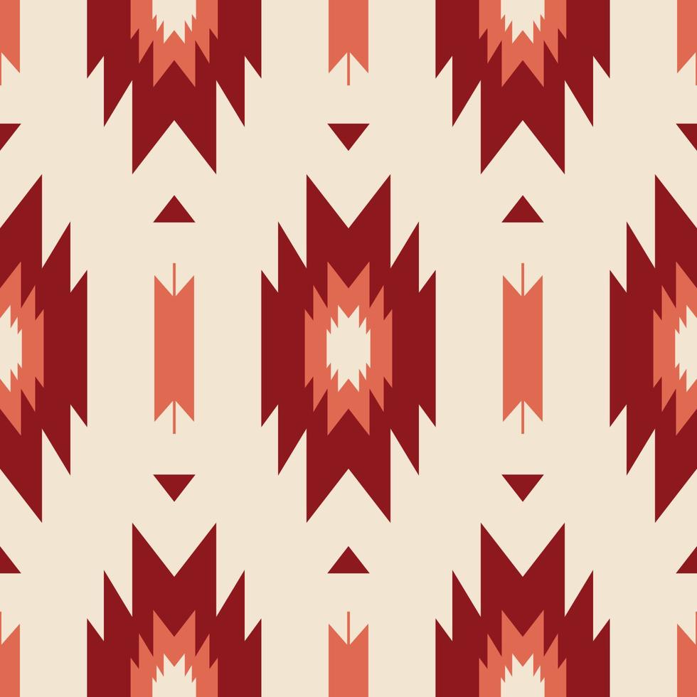 aztec Navajo kleurrijk wijnoogst rood patroon. aztec Navajo meetkundig naadloos patroon achtergrond. etnisch zuidwesten patroon gebruik voor kleding stof, textiel, huis decoratie elementen, bekleding, inpakken. vector
