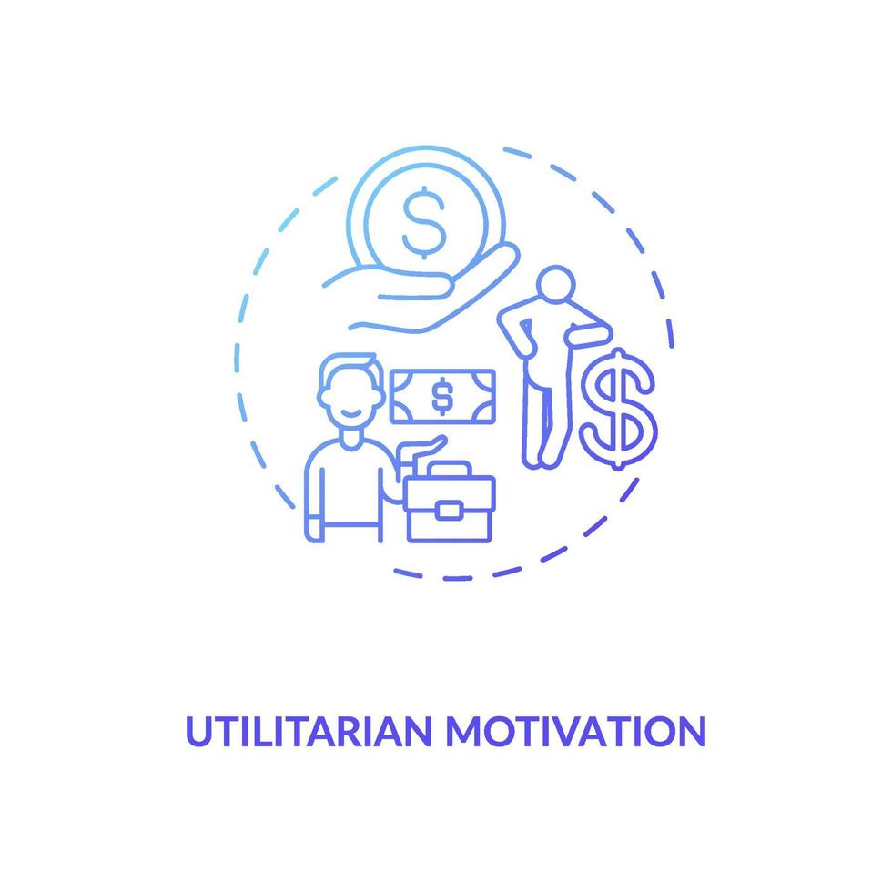 utilitaire motivatie concept pictogram vector