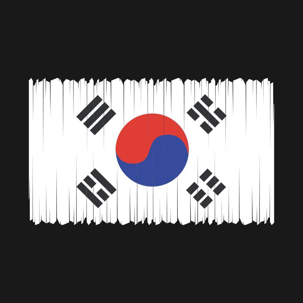 vlag van zuid-korea vector