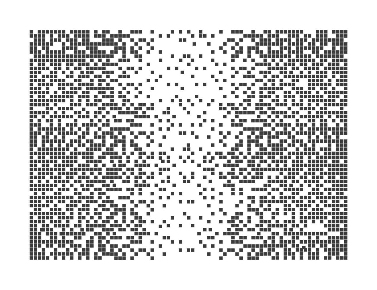 opgelost gevulde plein stippel vector icoon met desintegratie effect. vector rechthoek elementen zijn gegroepeerd. geïsoleerd Aan wit achtergrond.