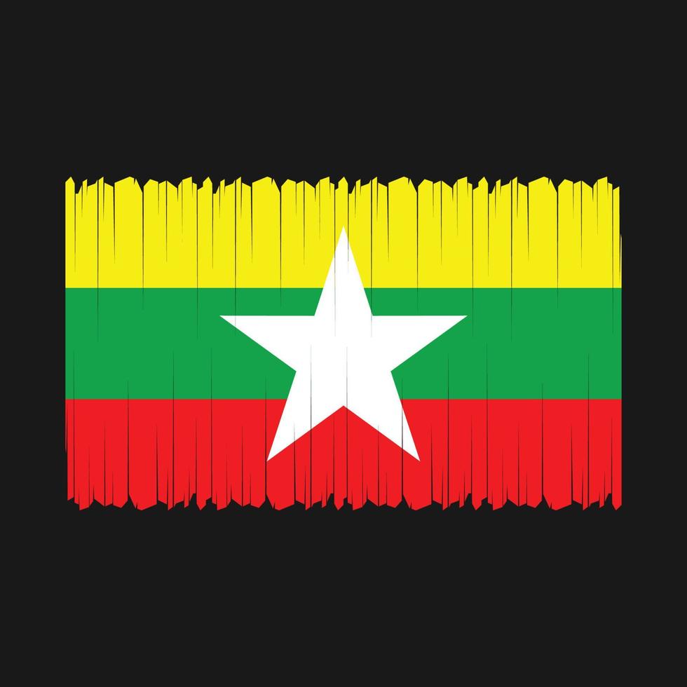 vlag van myanmar vector