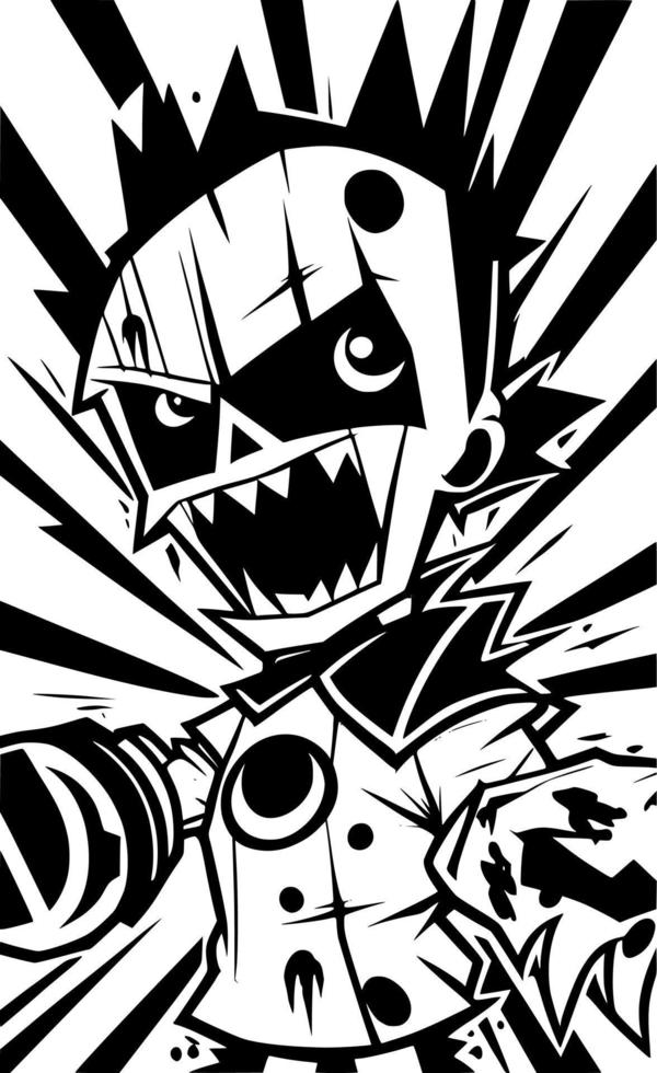 vector illustratie van zombie tekenfilm