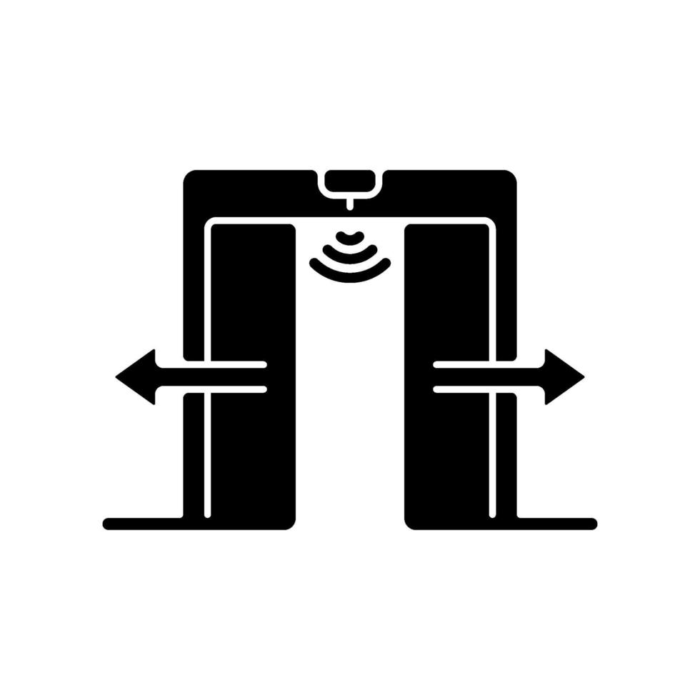 automatische deur zwarte glyph pictogram vector