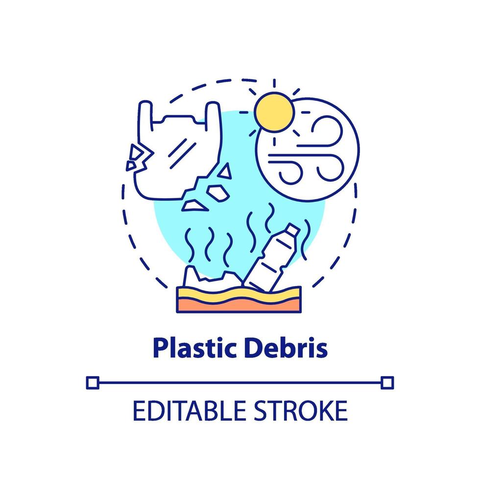 plastic puin concept pictogram vector