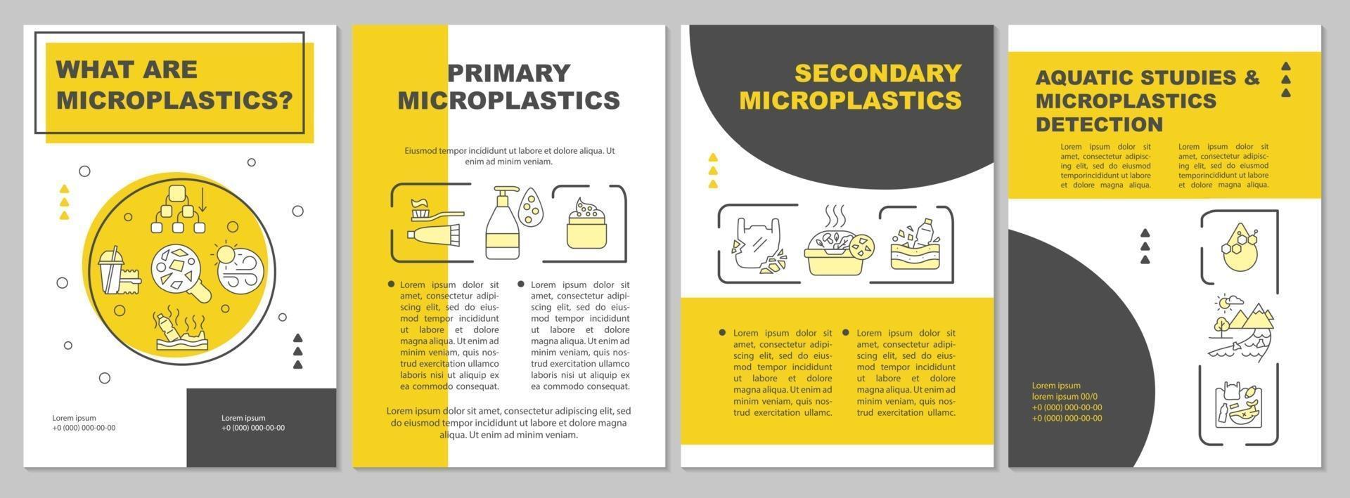 primaire microplastics brochuremalplaatje vector