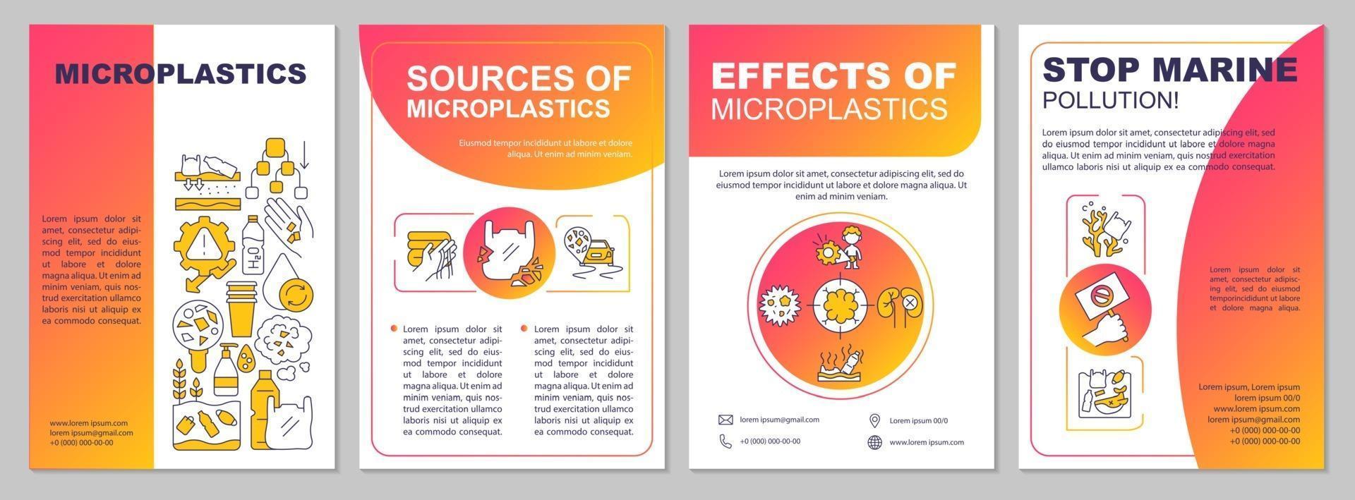 bronnen van plastic brochuremalplaatje vector