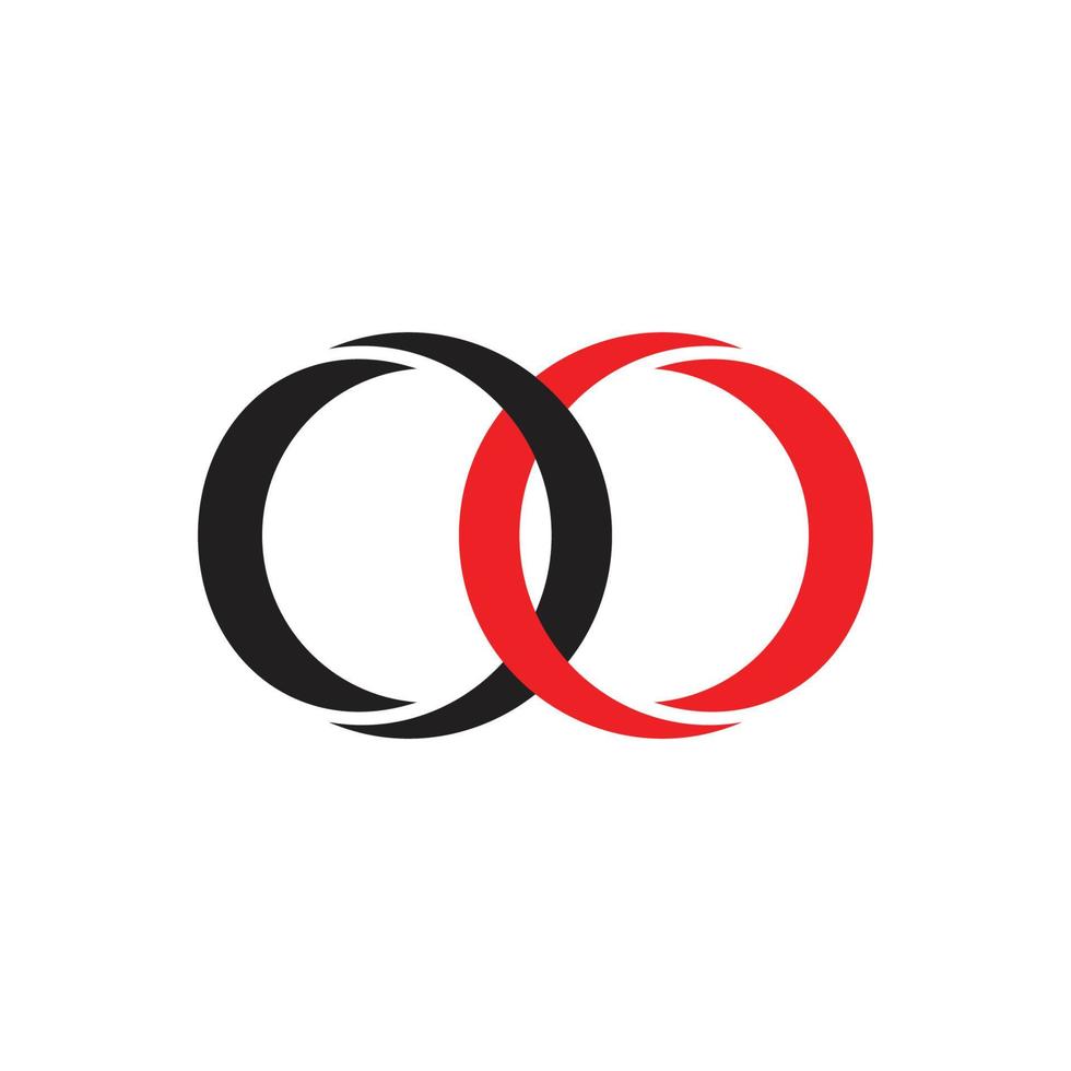 gekoppelde cirkel kleurrijke object 3d logo vector