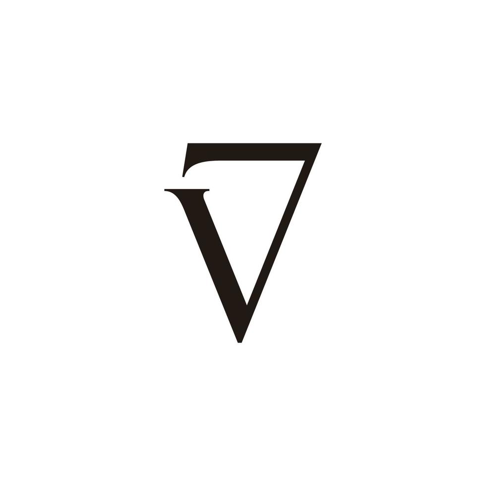 brief v7 gemakkelijk meetkundig logo vector