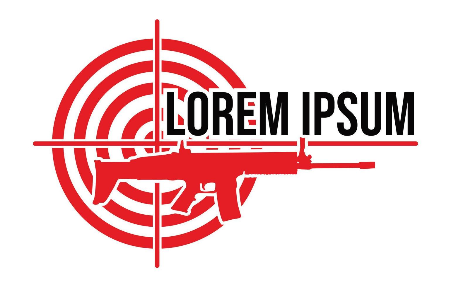 wapen schieten doelwit logo vector illustraties