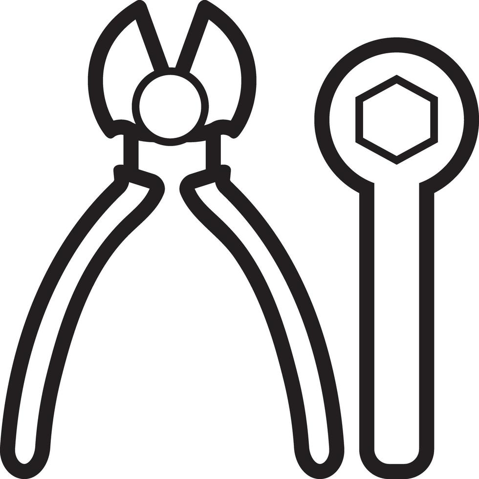 lijn pictogram voor tools vector