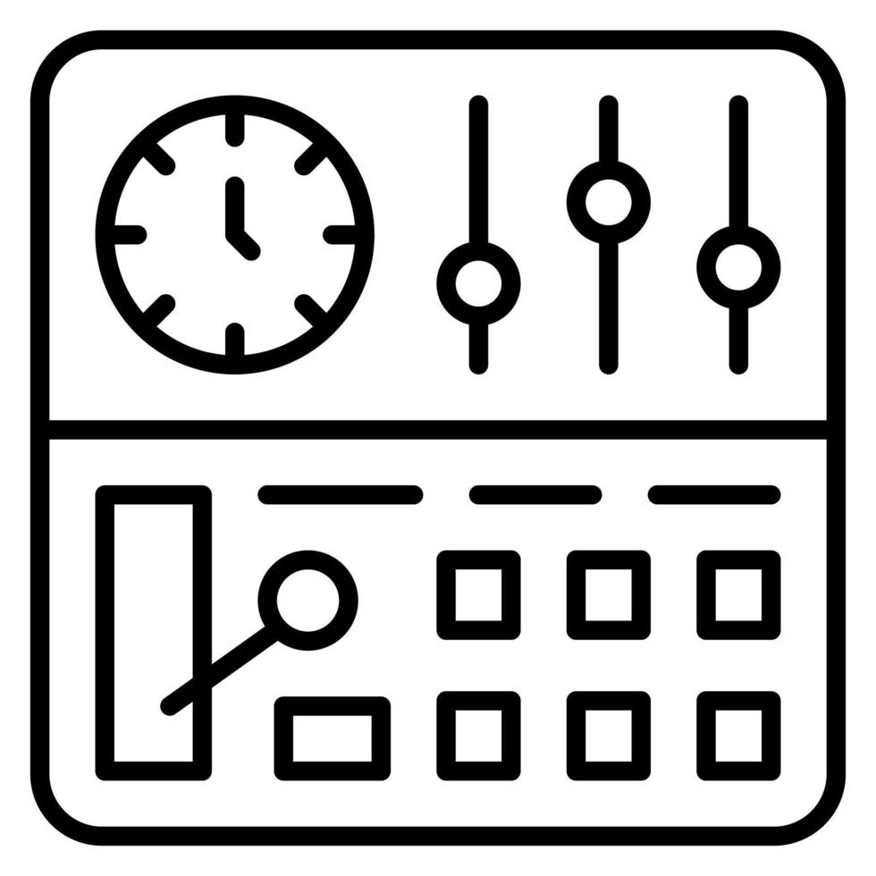 bedieningspaneel vector pictogram