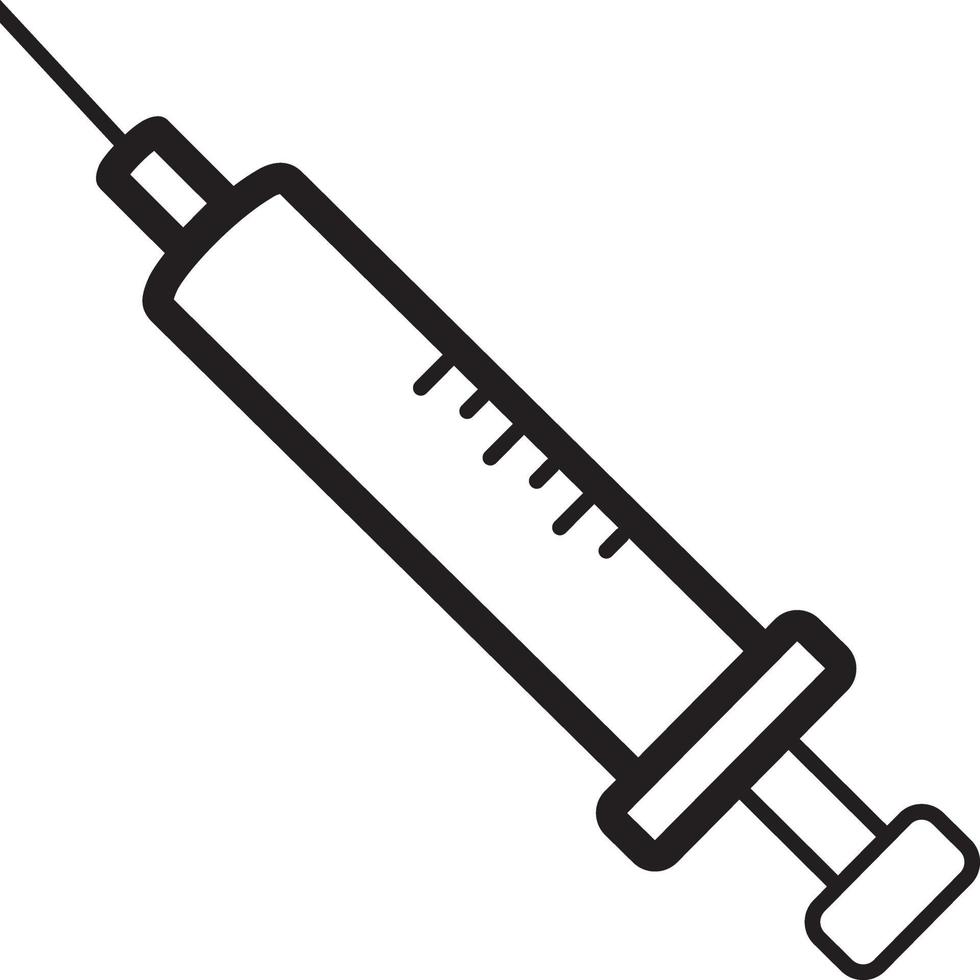 lijn pictogram voor spuit vector