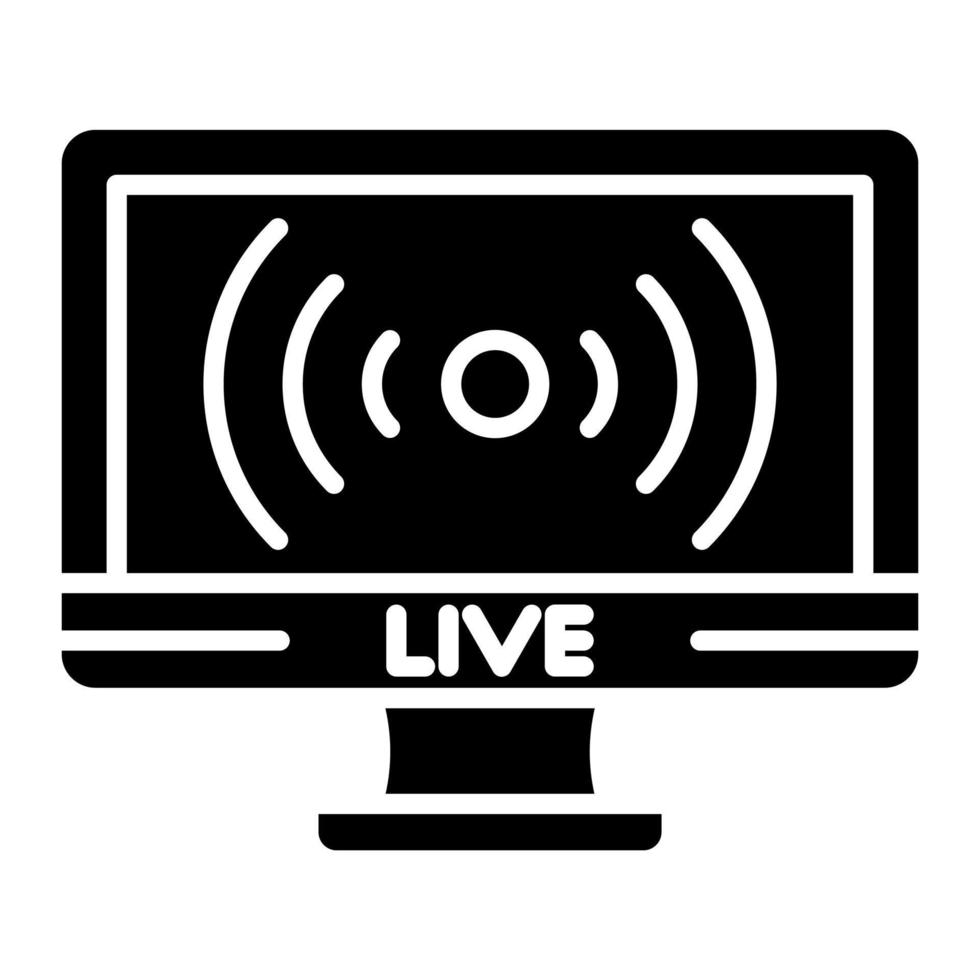 live streaming vector icoon